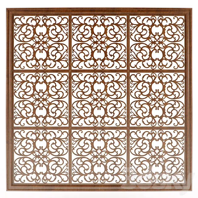 Carved panel from the groups 3DSMax File