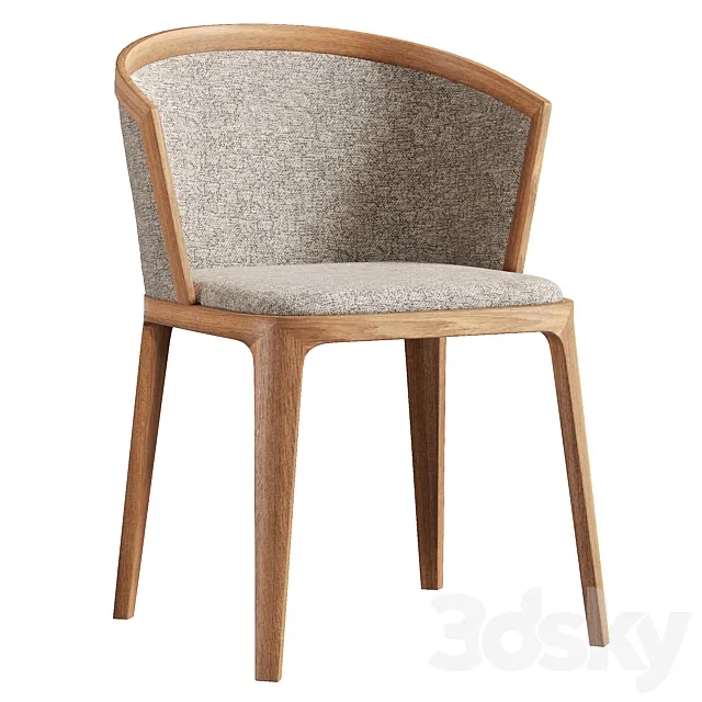 Casa Adria Upholstered Wooden Chair 3ds Max