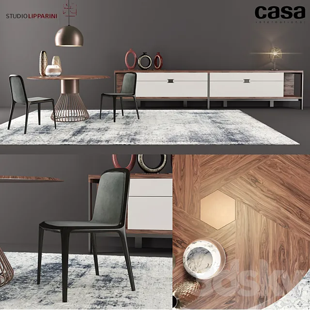 Casa Intl Dining Set1 3DSMax File