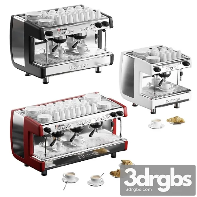 Casadio undici coffee machines with croissants. 3 models 2 3dsmax Download