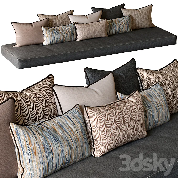Casamance Cushions and mattresses 3DS Max Model