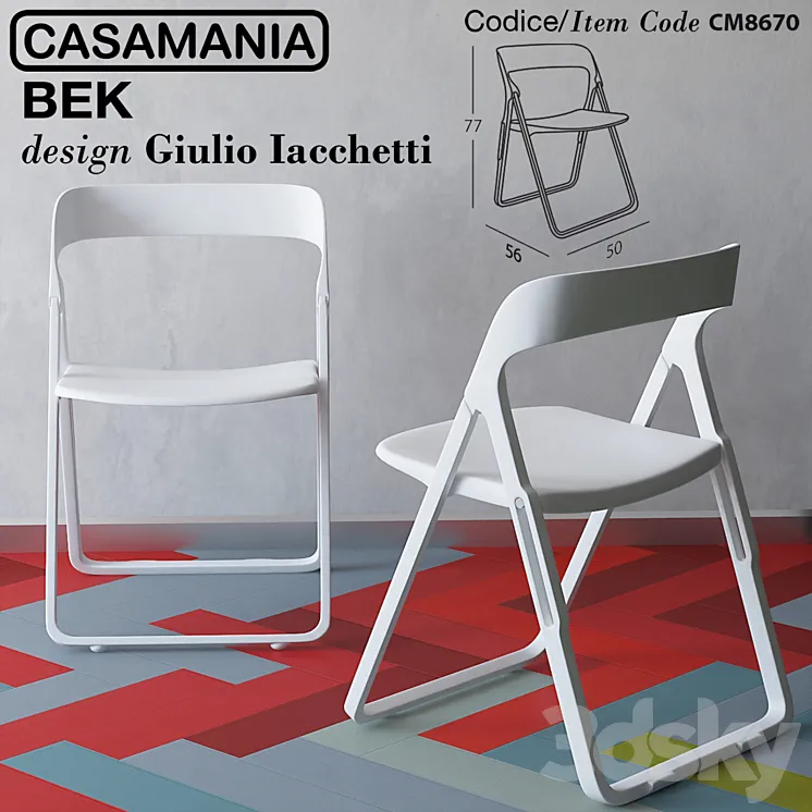 Casamania_Bek_Folding_Chair design by Giulio Iacchetti 3DS Max