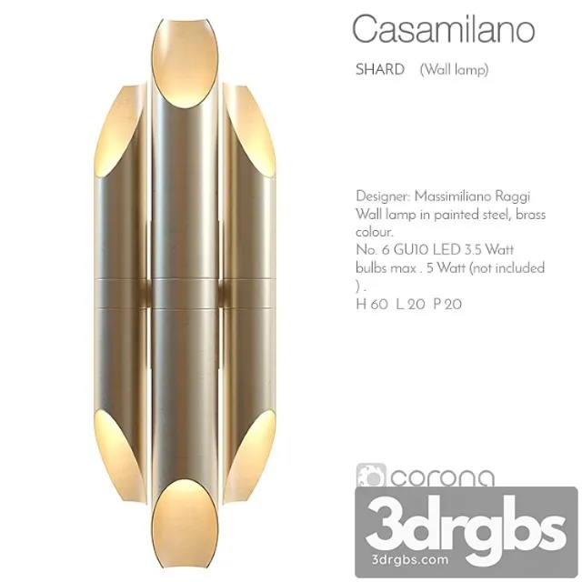 Casamilano Shard Wall Lamp 3dsmax Download