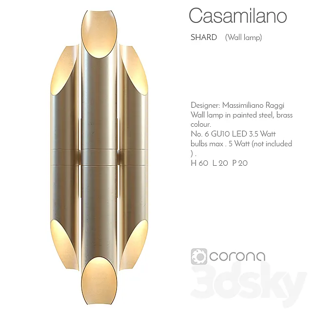 Casamilano shard wall lamp 3DSMax File