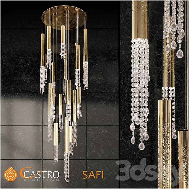 Cascade chandelier Castro lighting SAFI 3DSMax File