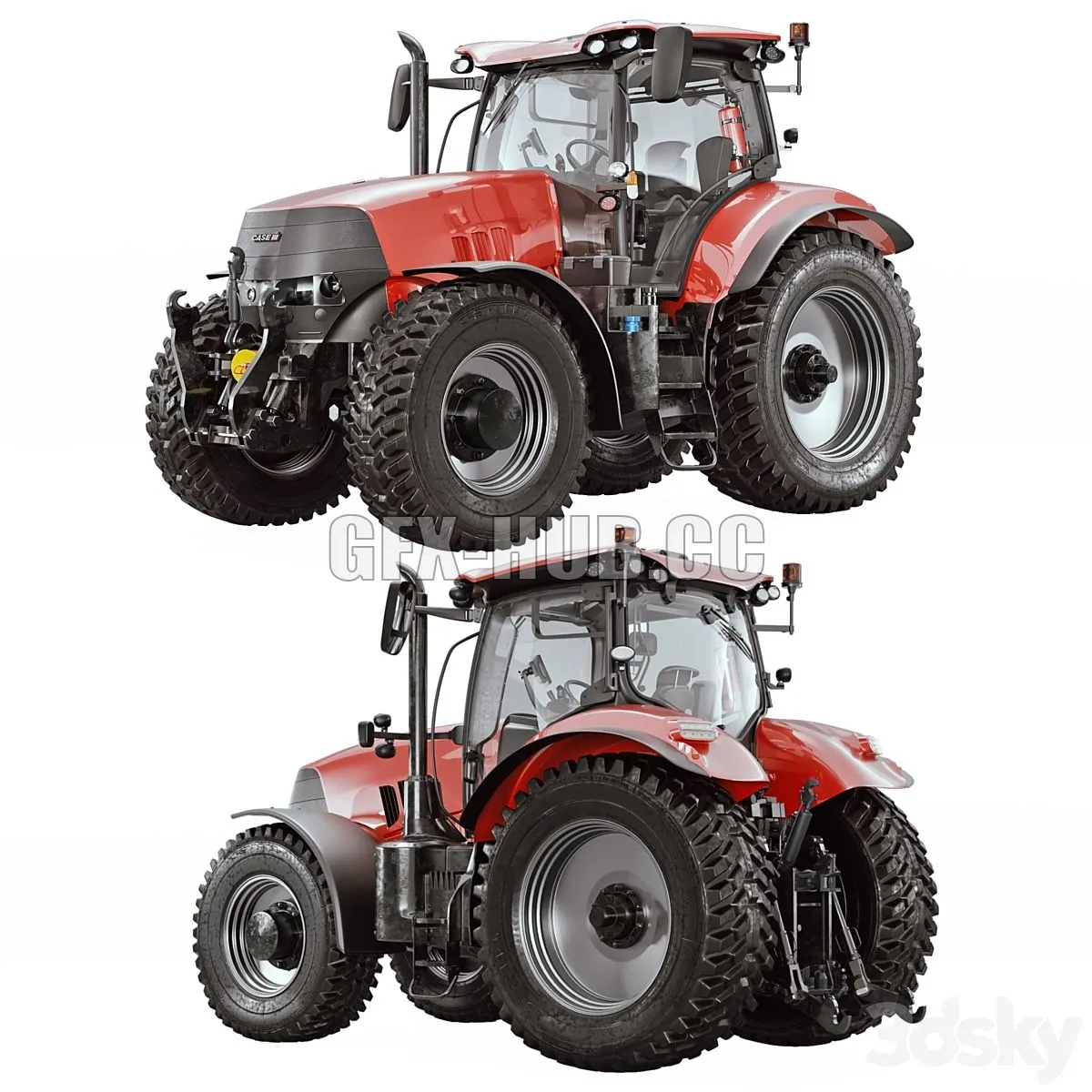 CASE 3 Tractor 3dsMax Model