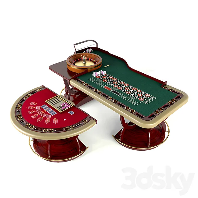 Casino tables 3DS Max Model