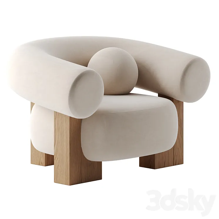 Cassete armchair by collector 3DS Max Model