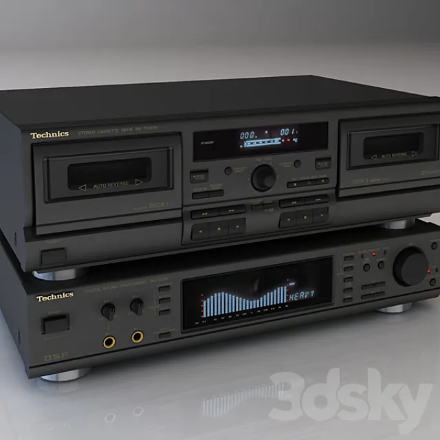 cassette deck and sound processor 3DSMax File