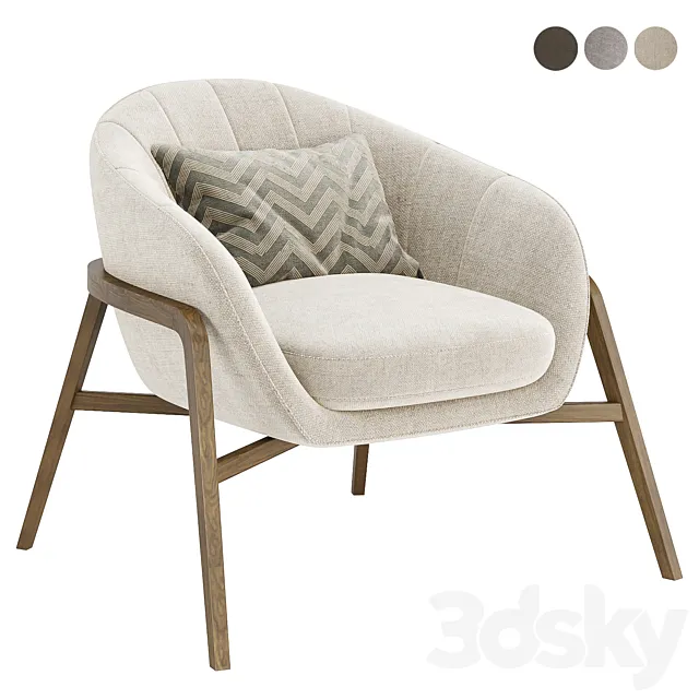 Cassia armchair 3ds Max
