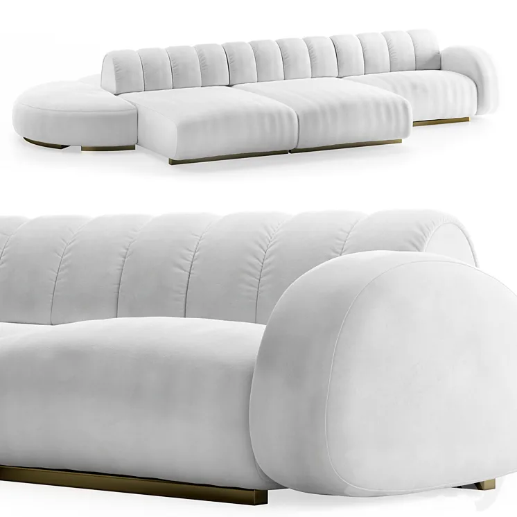 Cassia modular sofa Caffelatte 3DS Max