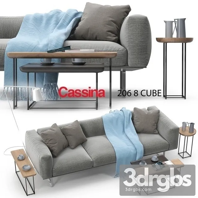 Cassina 206 Sofa 01 3dsmax Download