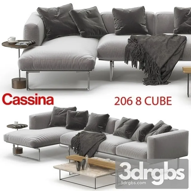 Cassina 206 Sofa Corner 01 3dsmax Download