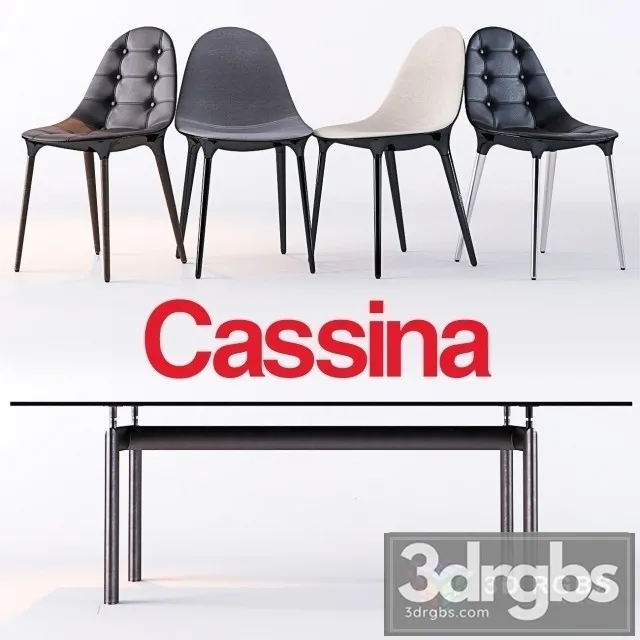 Cassina Caprice LC6 Table and Chair 3dsmax Download