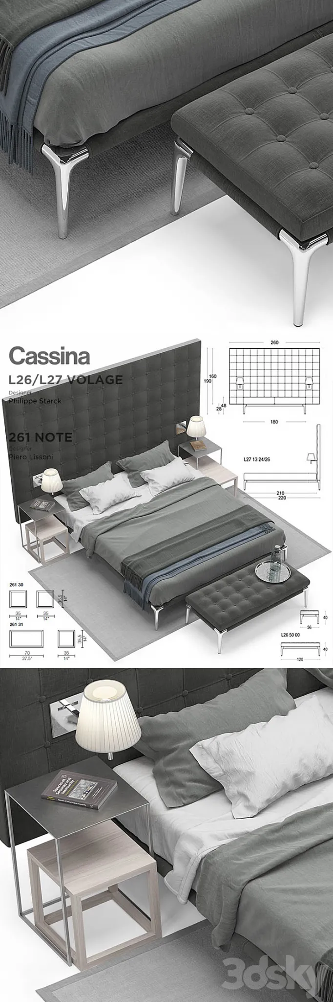 Cassina L26 27 volage 261 Note 3DS Max