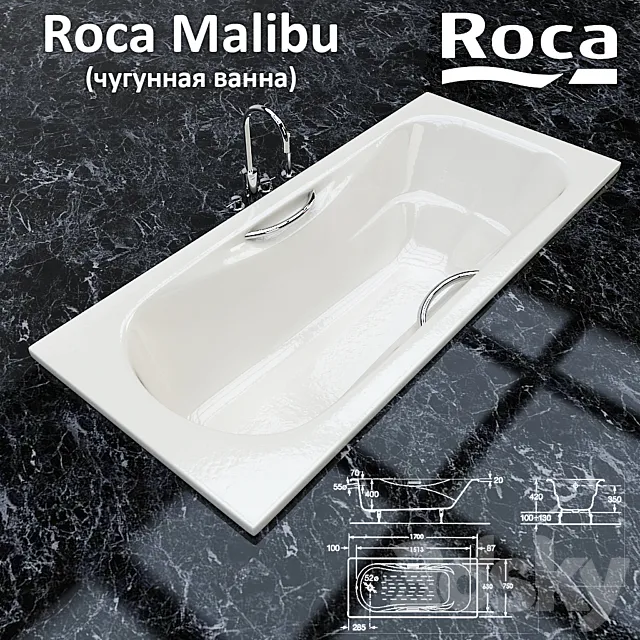 Cast iron bath Roca Malibu 3DSMax File