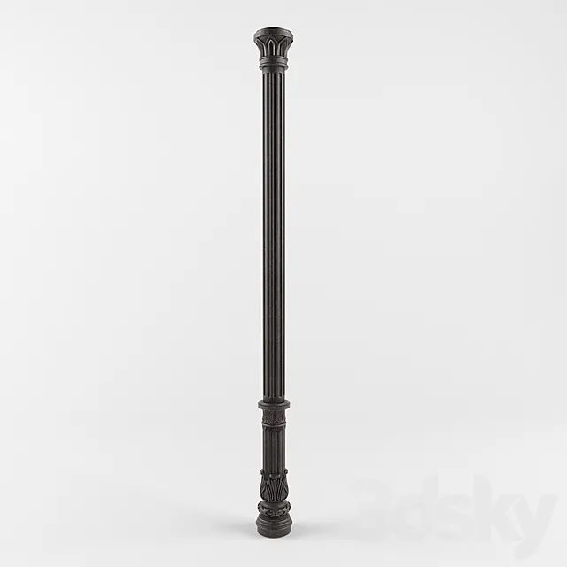 cast iron column 3DSMax File