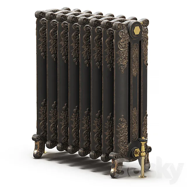 Cast iron radiator 3DSMax File