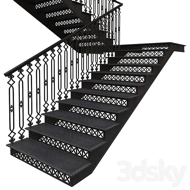 Cast-iron staircase 3DS Max Model