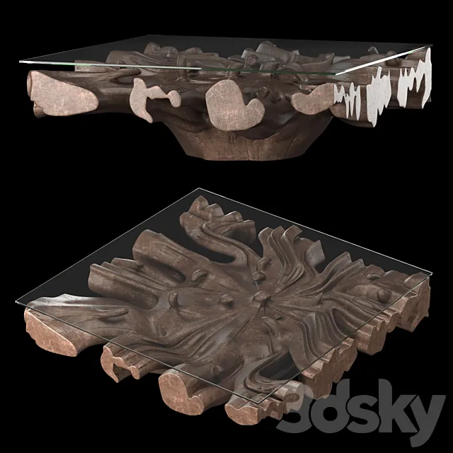CAST ROOT SQUARE COFFEE TABLE – 48 3DSMax File