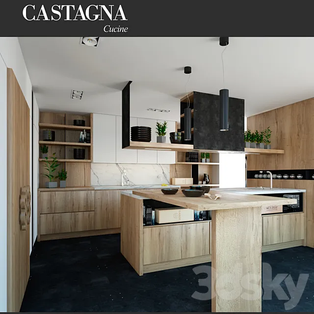 Castagna Cucina Natura 3ds Max