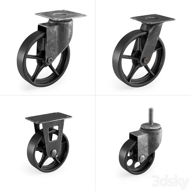 Casters set 2 3dsMax Model