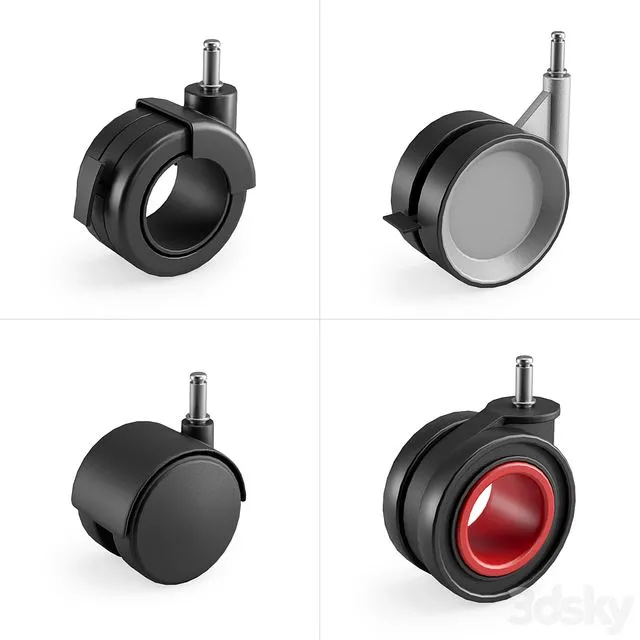 Casters set 3 3dsMax Model