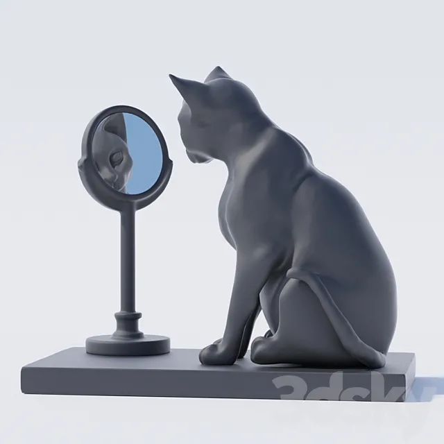 Cat and Mirror 3DS Max Model