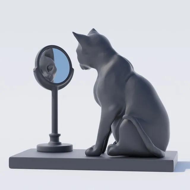 Cat and Mirror 3dsMax Model