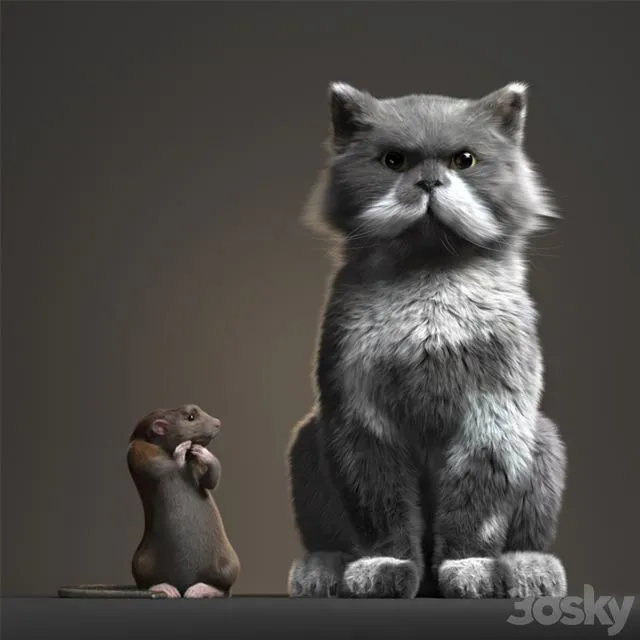 Cat and Rat 3dsMax Model