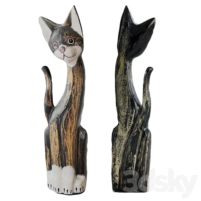 Cat figurine. Tunisia. Handmade. 3ds Max