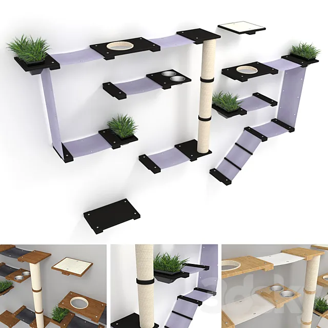 Cat furniture (game complex) CatastrophiCreations set 1 3ds Max