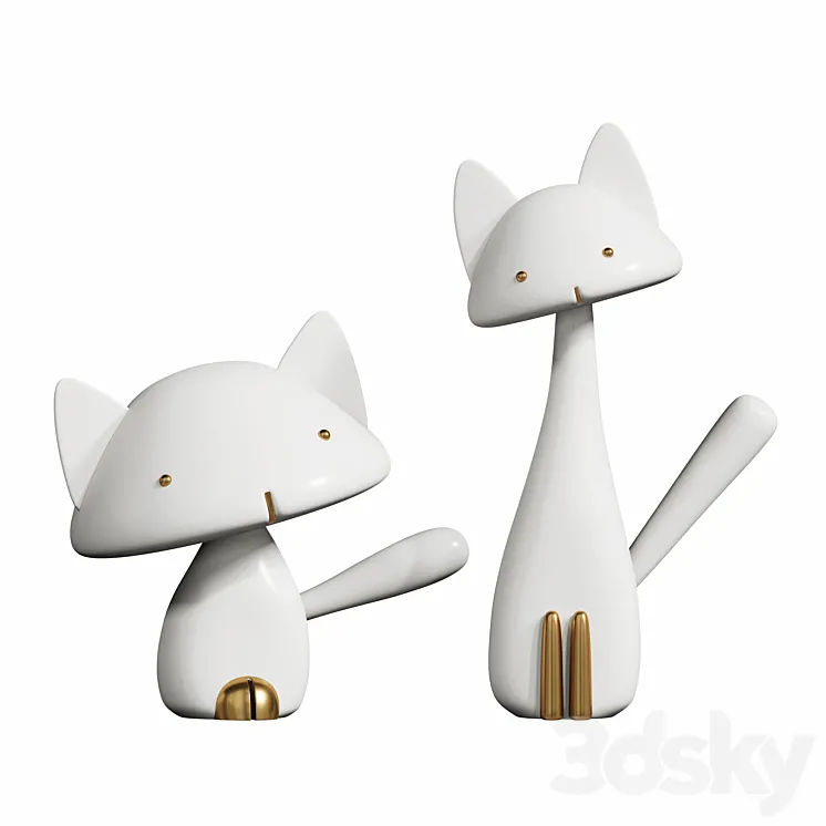 cat handicraft ornament sculpture 3DS Max Model