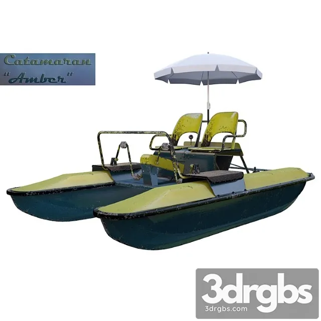 Catamaran yantar (water bicycle) 3dsmax Download