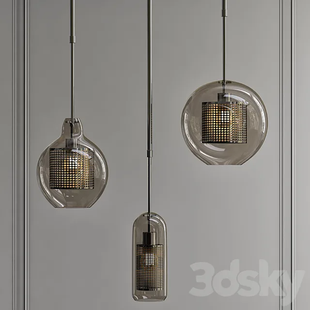 CATCH AMBER pendant set 3ds Max