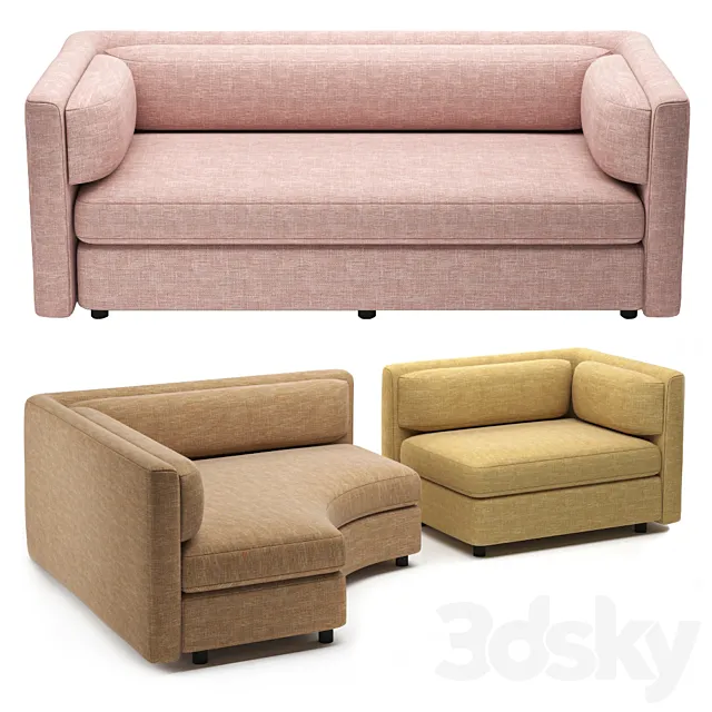 Catering sofas 3ds Max