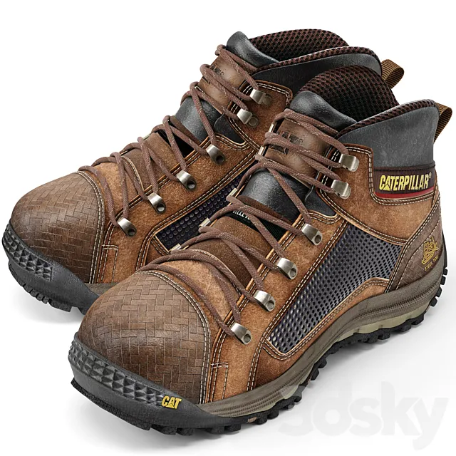 Caterpillar Boots 3DS Max Model