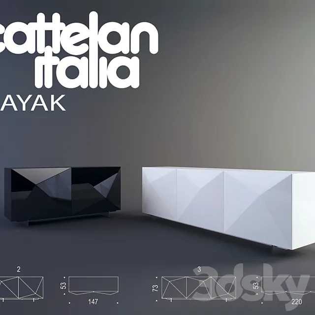 Cattelan Italia _ Kayak 3DS Max Model