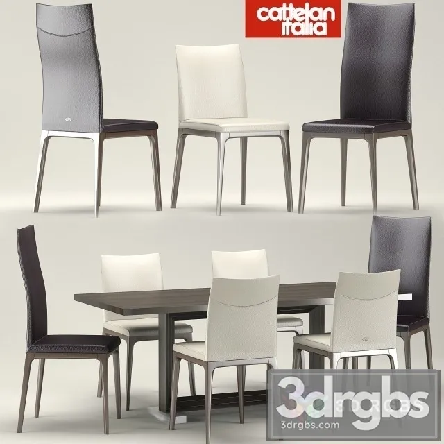 Cattelan Italia Agatha Flex Dining Table and Chair 3dsmax Download