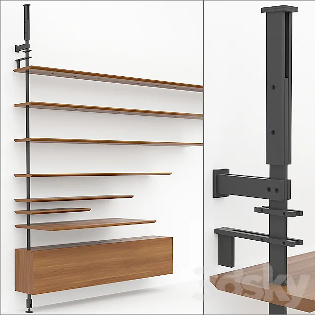 Cattelan Italia – Airport – elements for assembling the rack 3DSMax File