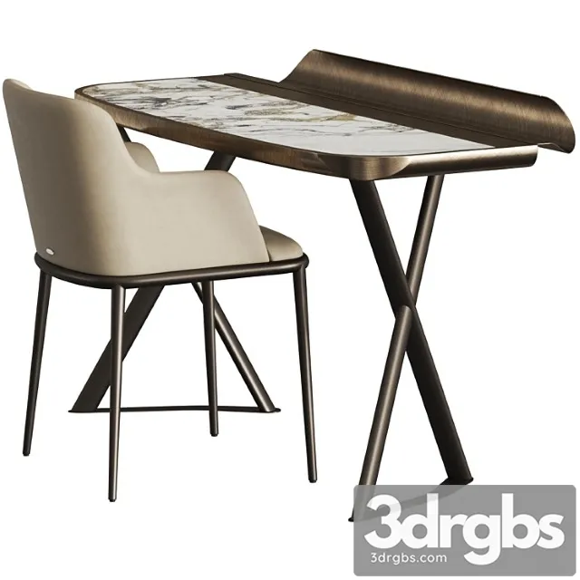 Cattelan italia cocoon keramik desk and magda ml armchair