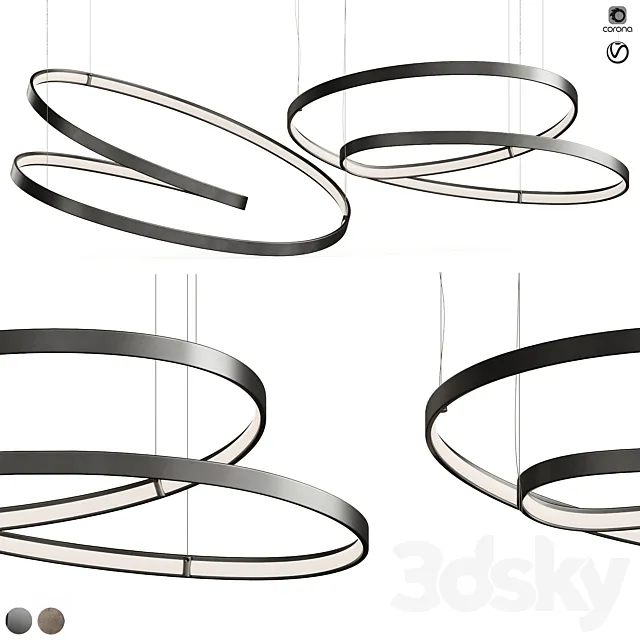 Cattelan Italia Heaven Lite Ribbon Light 3ds Max