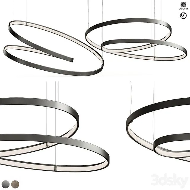 Cattelan Italia Heaven Lite Ribbon Light 3dsMax Model