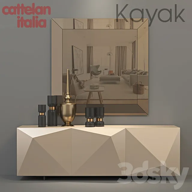 cattelan italia kayak sideboard 3DS Max Model