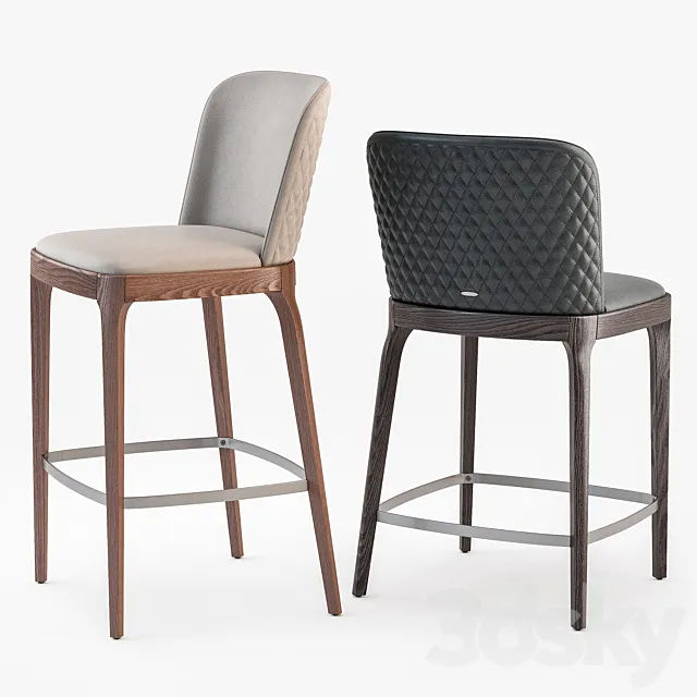 Cattelan italia magda couture stool set2 3ds Max