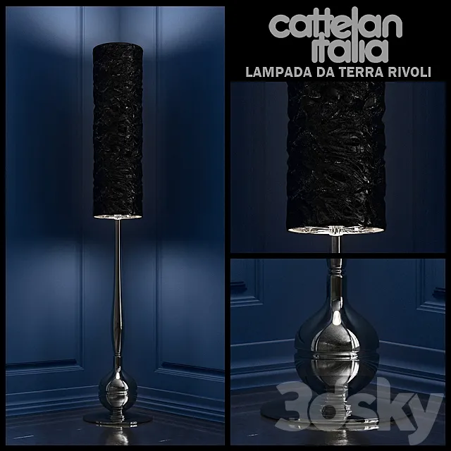 cattelan italia noir LAMPADA DA TERRA RIVOLI 3ds Max