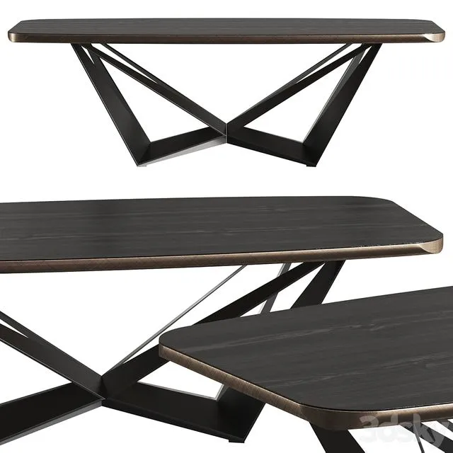 Cattelan Italia Skorpio Wood C Dining Table 3dsMax Model