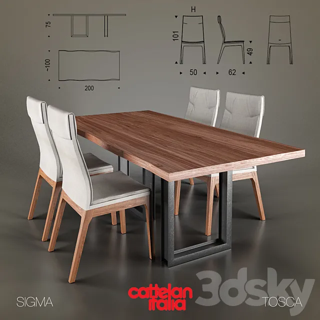 Cattelan Italia Tosca & Sigma 3DSMax File