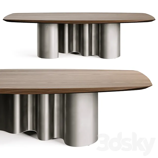 Cattelan PAPEL Masterwood Dining Table 3ds Max