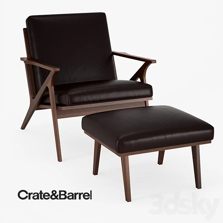Cavett Leather Chair 3DS Max
